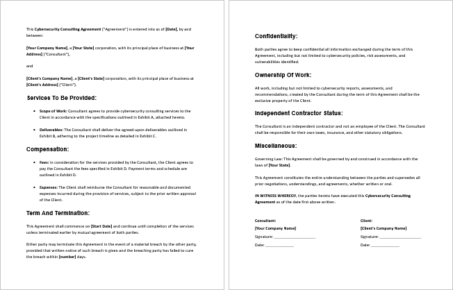 13+ Free IT Consulting Agreement Templates in MS Word Format