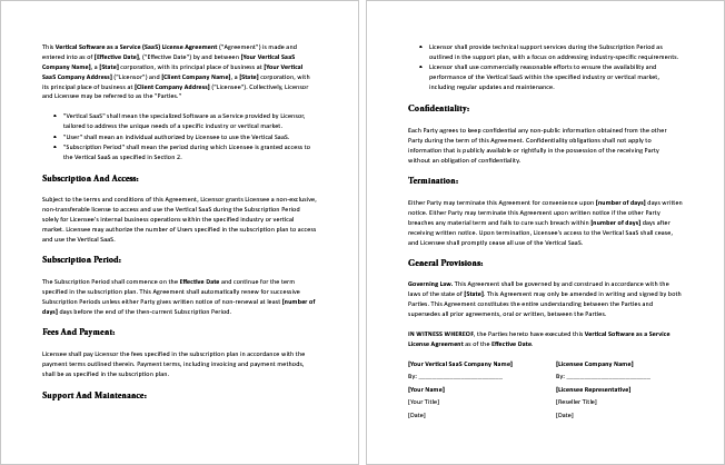 14+ Software As a Service Saas License Agreements In Ms Word