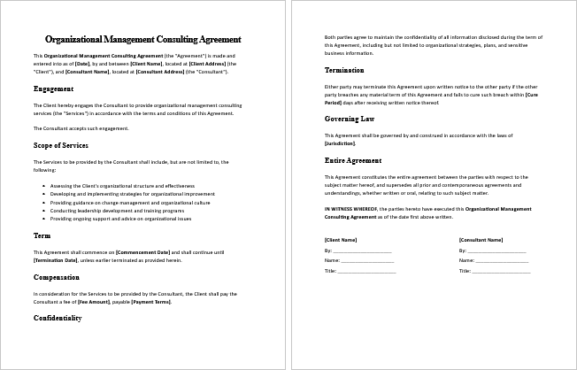 12+ Free Management Agreement Templates in MS Word Format